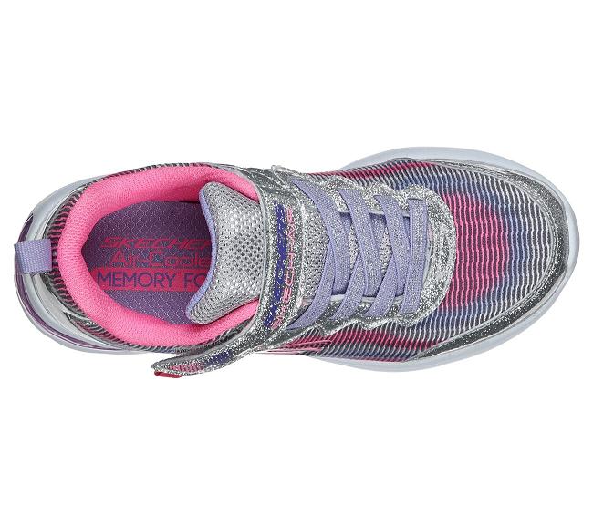 Zapatillas Skechers Con Velcro Niños - Air Dual Plateado DNLAX3847
